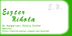 eszter mihola business card